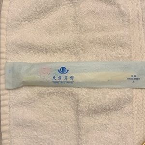 Free item: Travel toothbrush and toothpaste